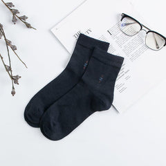 Mesh Knit Skin-friendly Men's Silk Socks Navy