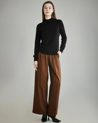 Mock Neck Cashmere Sweater Black