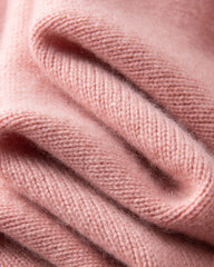 Mock Neck Diamond Knit Cashmere Sweater