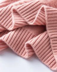 Mock Neck Diamond Knit Cashmere Sweater