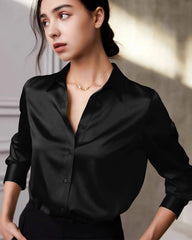 Mulberry Silk Long Sleeve Shirt for Women