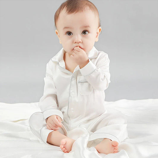 One-piece Baby Silk Pajamas