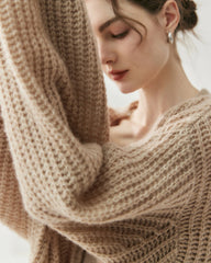 Oversized Silk Cashmere Open Front Cardigan