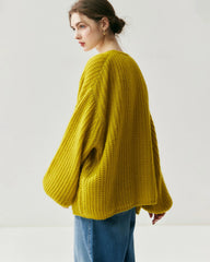 Oversized Silk Cashmere Open Front Cardigan