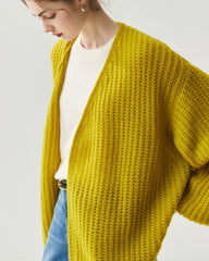 Oversized Silk Cashmere Open Front Cardigan