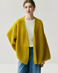 Oversized Silk Cashmere Open Front Cardigan