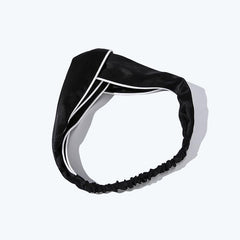 Piping Elastic Silk Hair Bands For Ladies Black