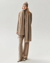 Pure Cashmere Fringed Scarf