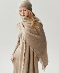 Pure Cashmere Fringed Scarf