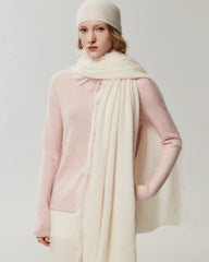 Pure Cashmere Fringed Scarf