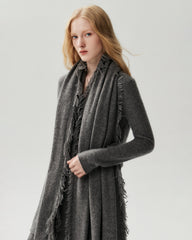 Pure Cashmere Fringed Scarf