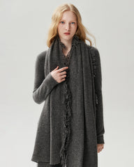 Pure Cashmere Fringed Scarf