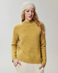 Pure Cashmere Mock Neck Raglan Sleeve Sweater