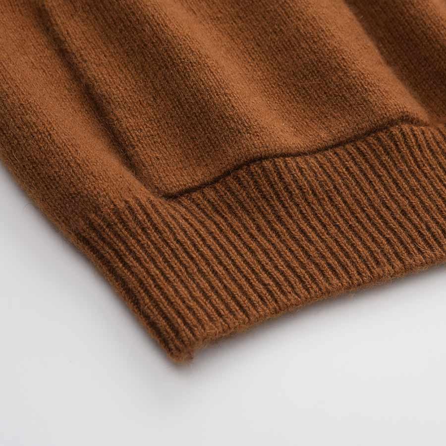 Pure Cashmere Sleeveless V-Neck Sweater Waistcoat Coffee