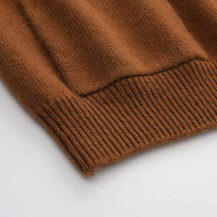 Pure Cashmere Sleeveless V-Neck Sweater Waistcoat Coffee