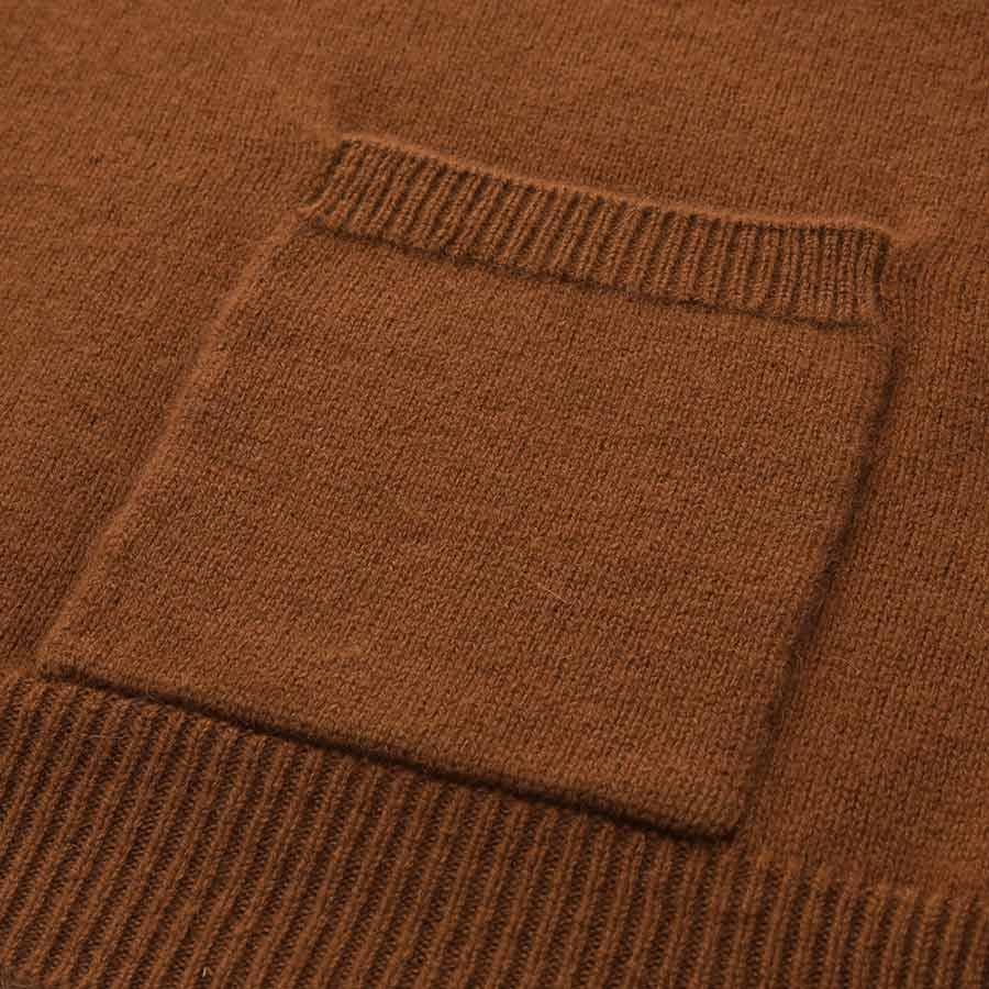 Pure Cashmere Sleeveless V-Neck Sweater Waistcoat Coffee