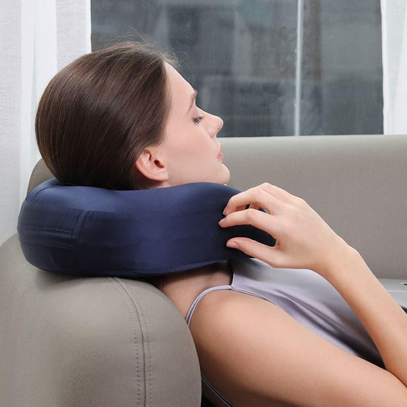 Pure Silk U-Shaped Pillow Navy