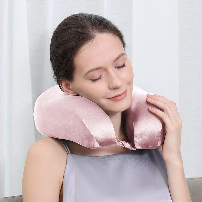 Pure Silk U-Shaped Pillow Pink