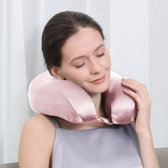 Pure Silk U-Shaped Pillow Pink