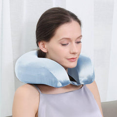 Pure Silk U-Shaped Pillow Sky Blue