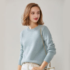 Pure Cashmere Crew-Neck Sweater Blue
