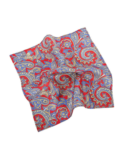 Red Base Printed Men's Handkerchief