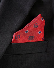Red Base Printed Men's Handkerchief