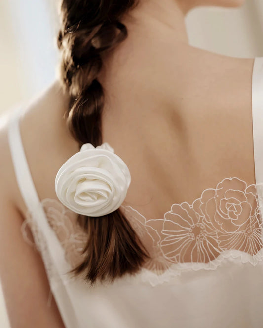 Rose Washable Silk Scrunchie