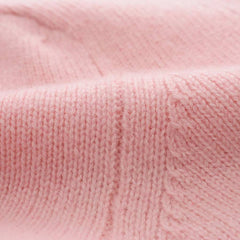Round Neck Short-Sleeved Cashmere Sweater Pink