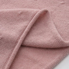 Short Sleeve Turtleneck Cashmere Sweater Pink