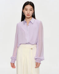 Silk Chiffon Layered Bodice Blouse