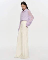 Silk Chiffon Layered Bodice Blouse