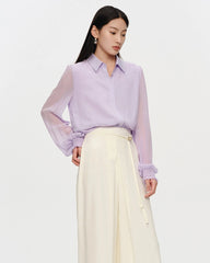 Silk Chiffon Layered Bodice Blouse