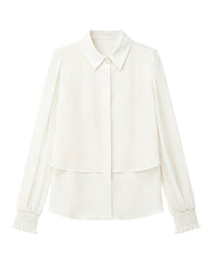 Silk Chiffon Layered Bodice Blouse