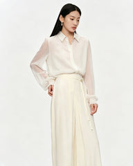 Silk Chiffon Layered Bodice Blouse
