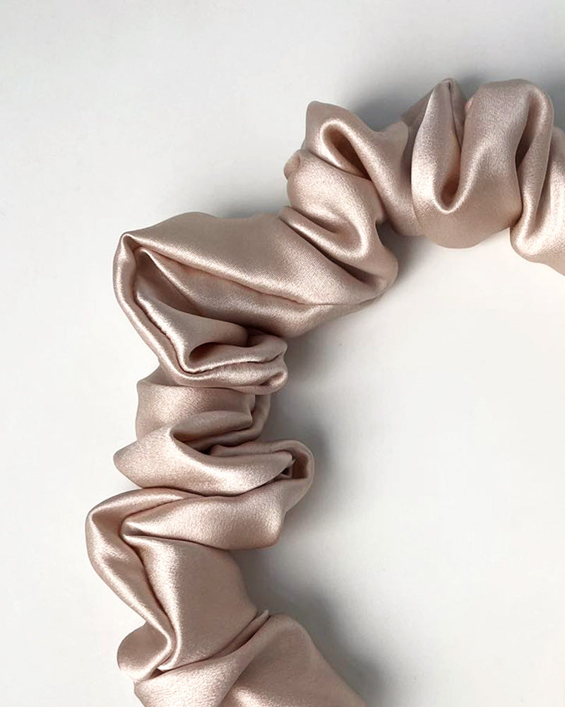 Silk 3.5cm Pleats Hairband Pink