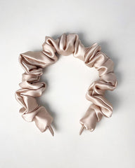 Silk 3.5cm Pleats Hairband Pink
