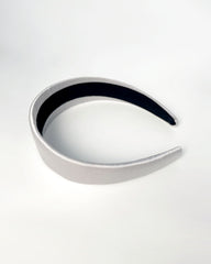 Silk 4cm Wide Border Hairband Grey