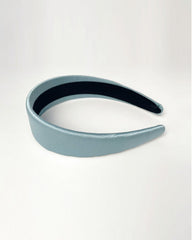 Silk 4cm Wide Border Hairband Haze Blue