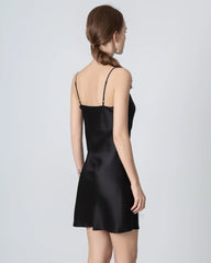 Silk Black Mini Cami Dress