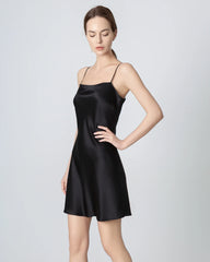 Silk Black Mini Cami Dress