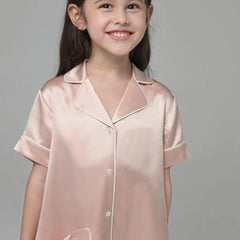 Silk Blouse Nightdress For Girl Pink