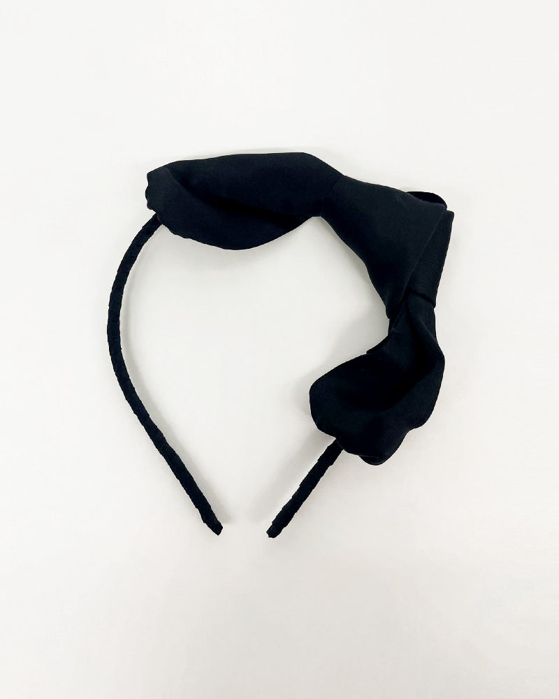 Silk Bowknot Hairband Black