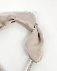 Silk Bowknot Hairband Champagne