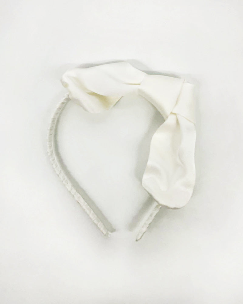 Silk Bowknot Hairband White