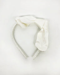 Silk Bowknot Hairband White