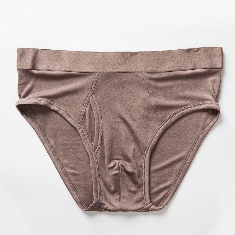 Silk Briefs for Men Coffee