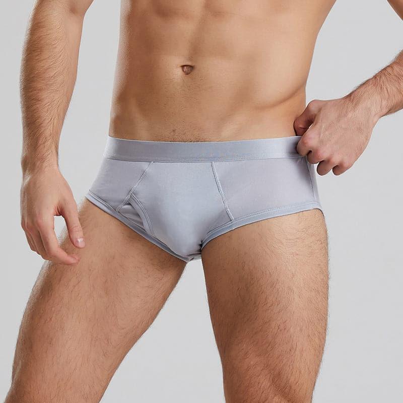Silk Briefs for Men Grey