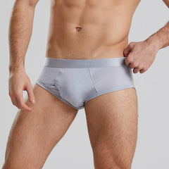 Silk Briefs for Men Grey