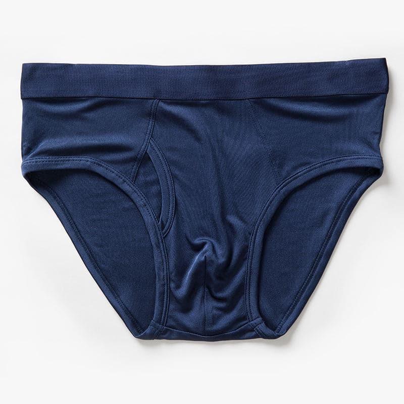Silk Briefs for Men Navy